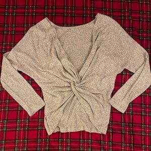 EUC CRISS CROSS BACKLESS SWEATER SIZE: S